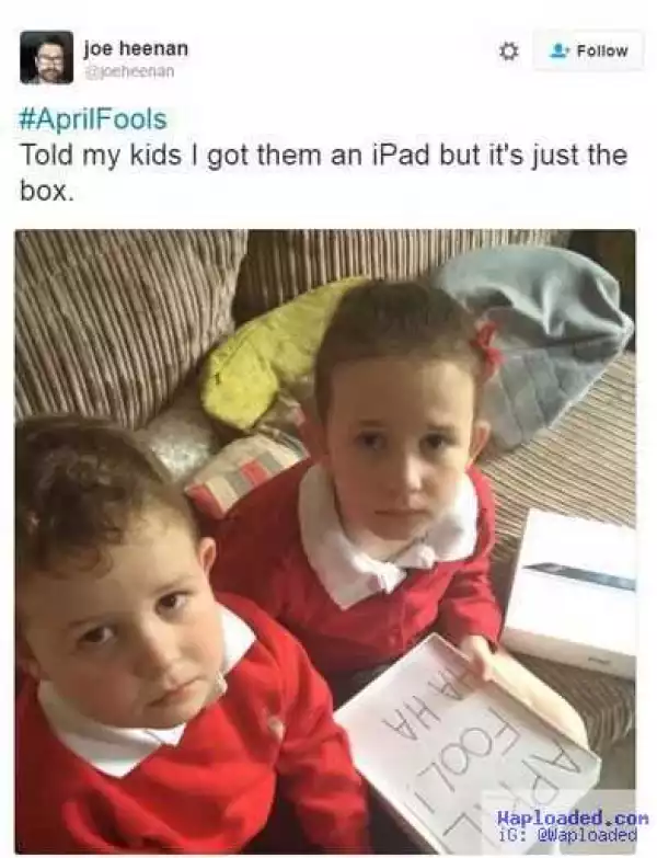 Dad plays hilarious April Fool’s prank on his kids, the expression on their faces is priceless!!